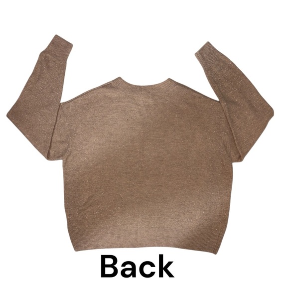 H&M Women’s Shimmery Metallic Soft Sweater Crewneck Size Small - Picture 4 of 9
